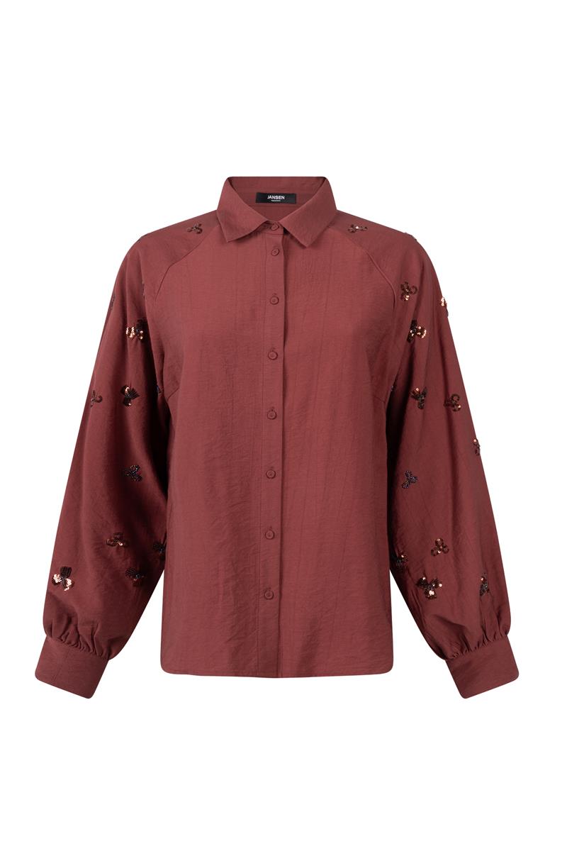 Blouse Amarens - Steenrood