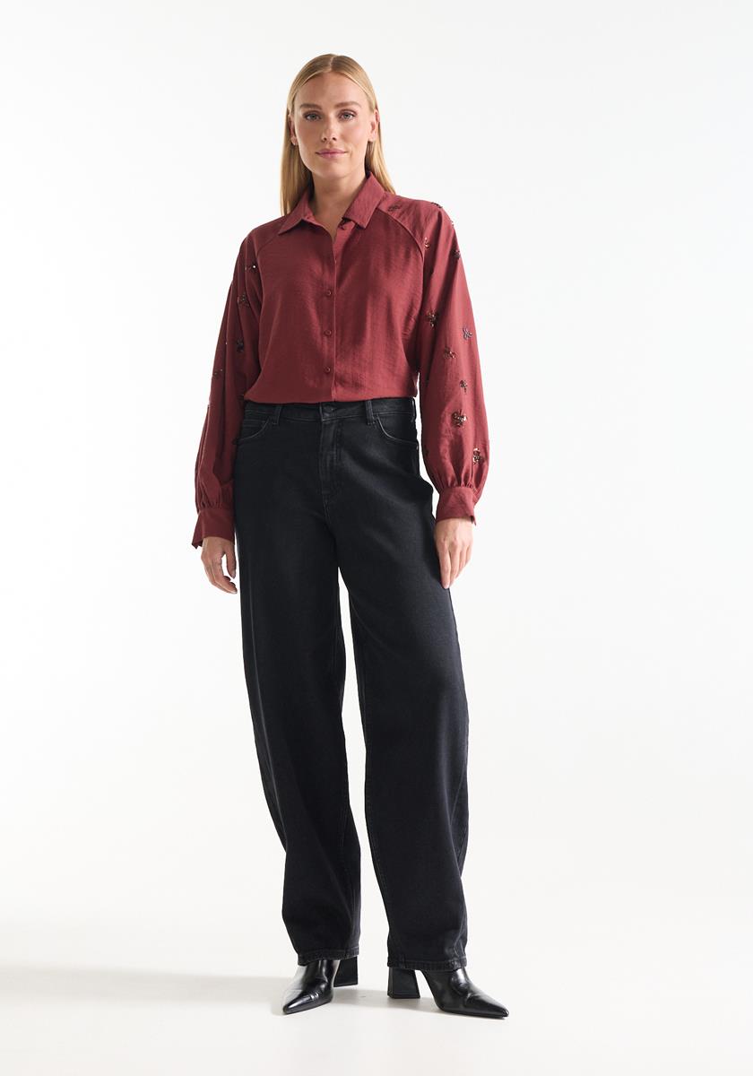 Blouse Amarens - Steenrood