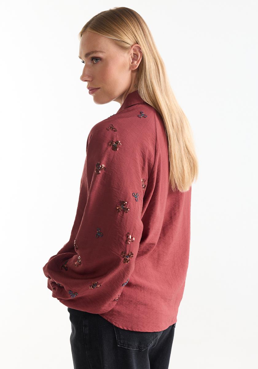 Blouse Amarens - Steenrood