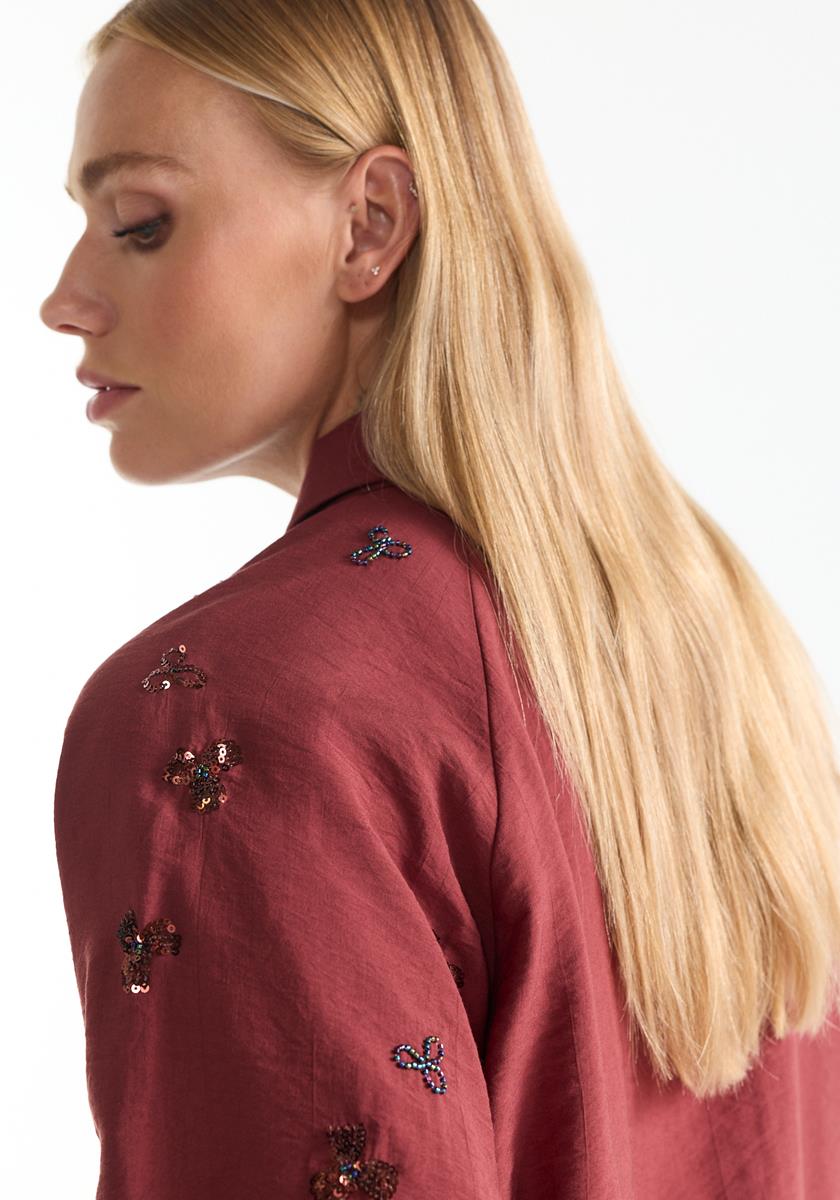 Blouse Amarens - Steenrood