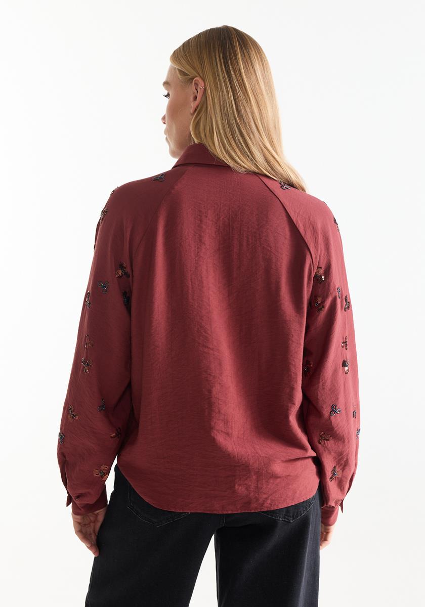 Blouse Amarens - Steenrood
