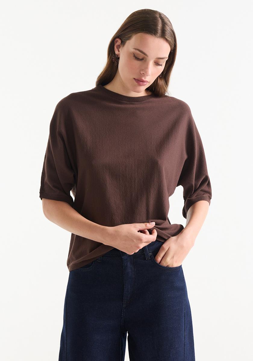 Aniek top in bruin