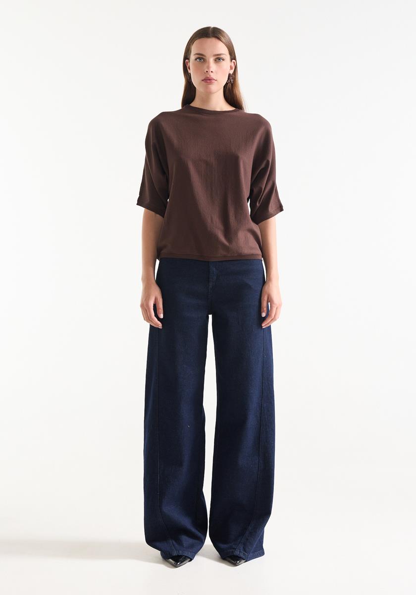 Aniek top in bruin