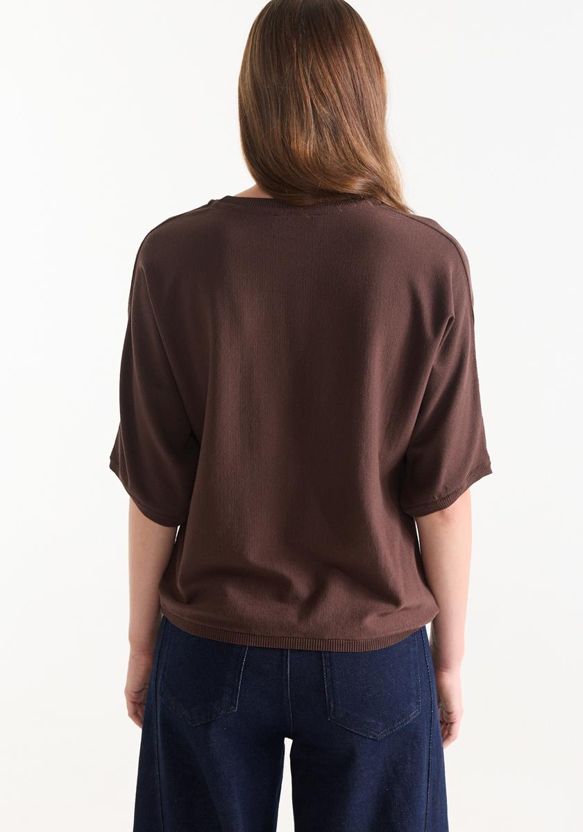 Aniek top in bruin