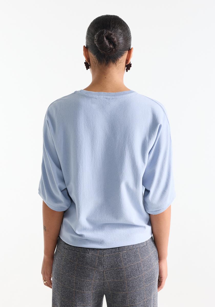 Aniek Blauwe knitted top
