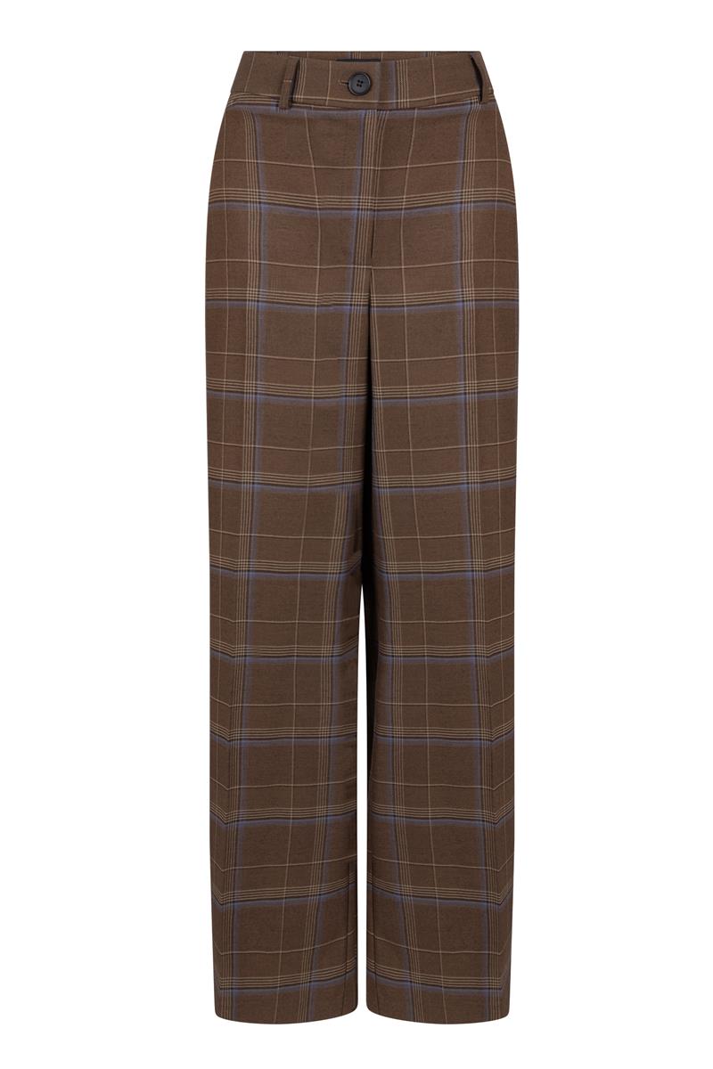 Kian Bruine geruite pantalon