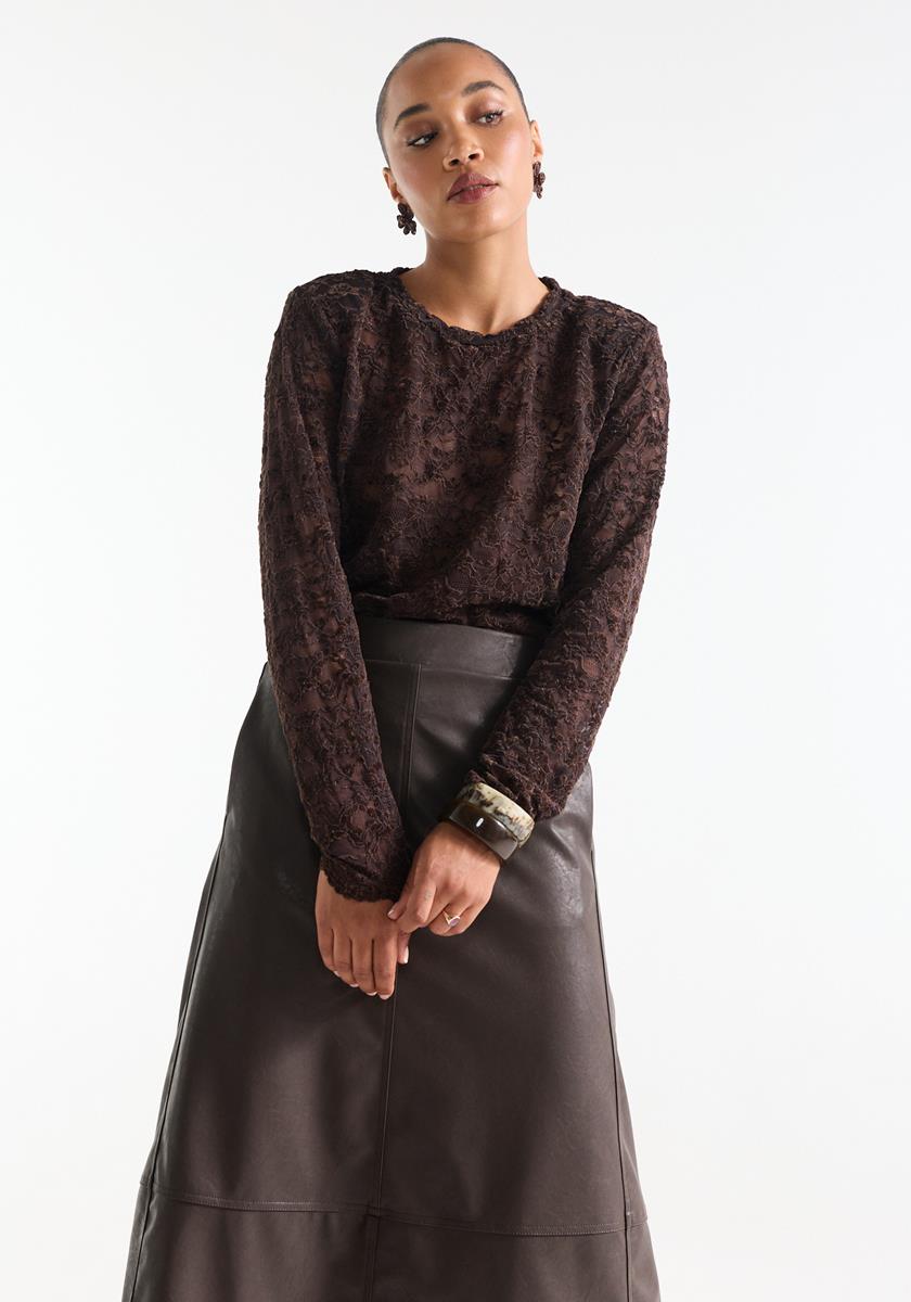 Kiki Bruine kanten top