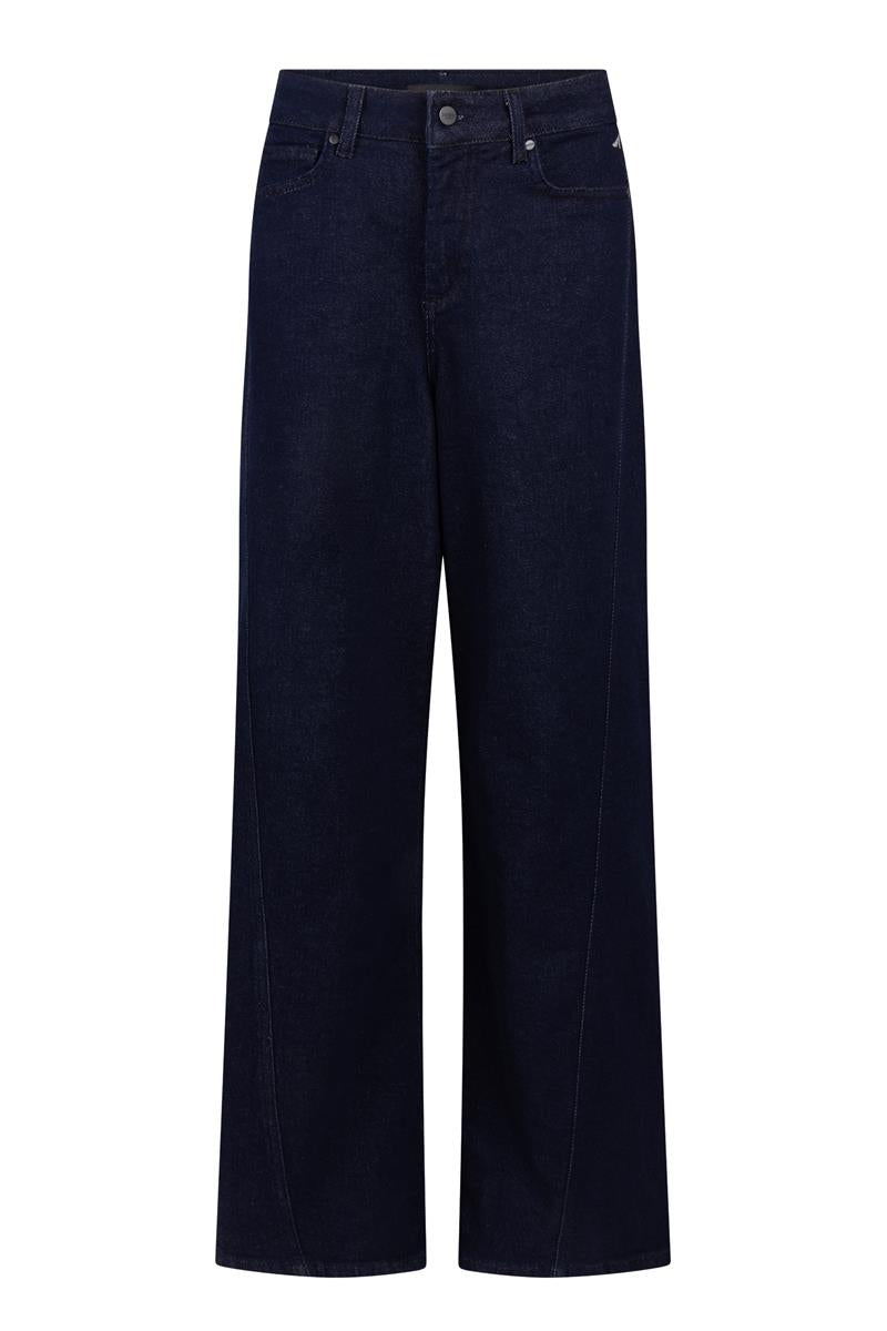 Jane Donkerblauwe wide leg jeans