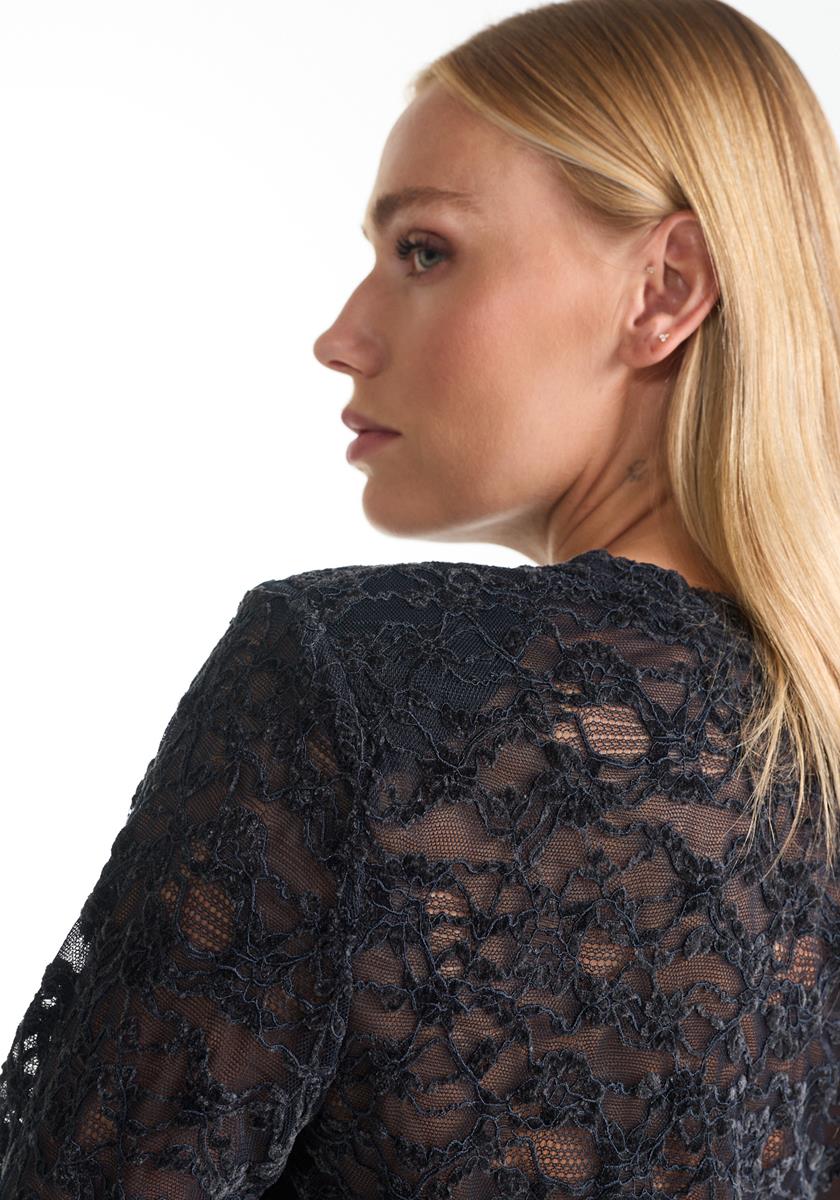 Kiki Donkerblauw kanten top