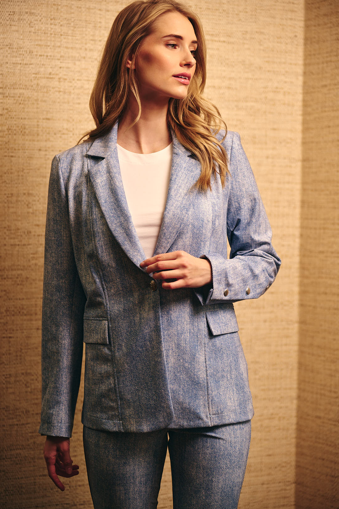 Blazer Tezza Lano Twill - Blauw | Helena Hart