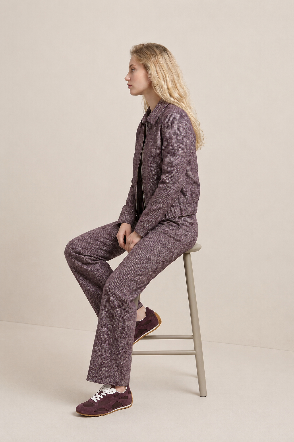 Broek Soul Lano Lurex (7825 - Donegal Tweed Burgundy)