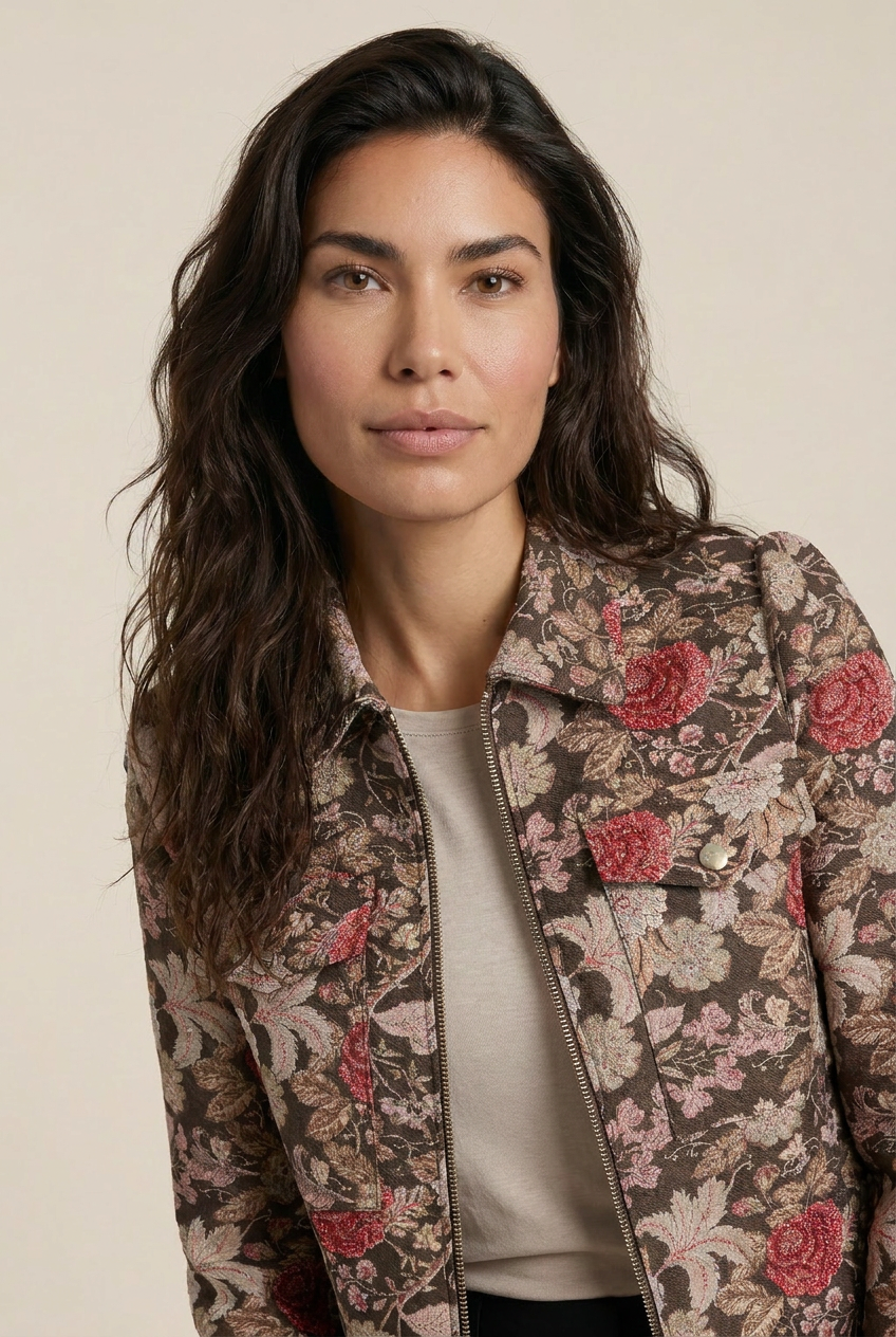 Blazer Riga Bloem - Aster Choco