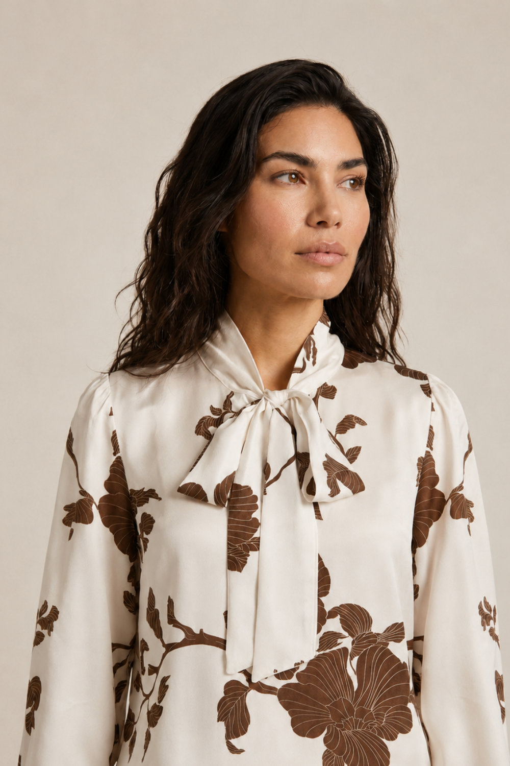 Blouse Jesse Print - Ecru Melange