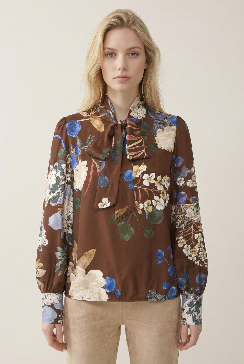 Blouse Jesse Print - Woods Choco
