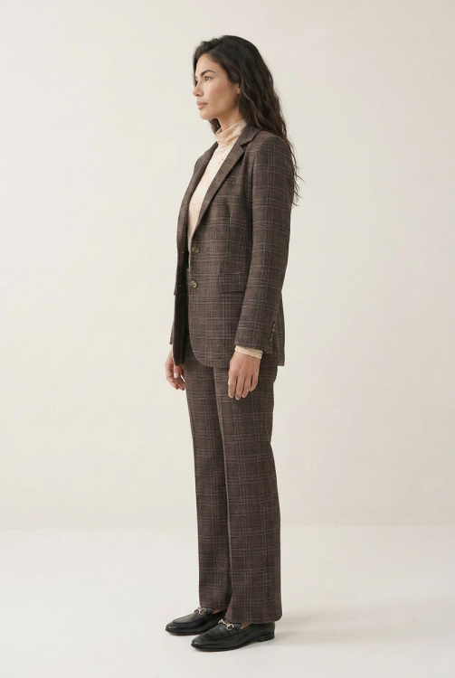 Broek Soul Lano G. Ruit - Harris Tweed Choco