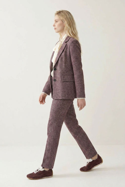 Blazer Nick Lano Lurex (7839 - Donegal Tweed Burgundy)