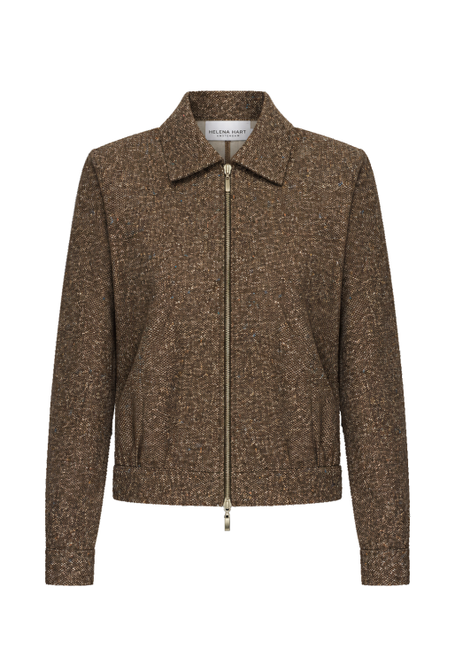 Jacket Emmy Lano Lurex - Donegal Tweed Choco