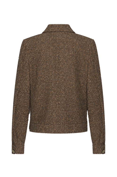 Jacket Emmy Lano Lurex - Donegal Tweed Choco
