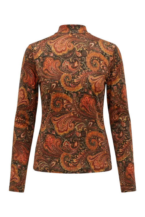 7989 - Col Print Paisley cognac