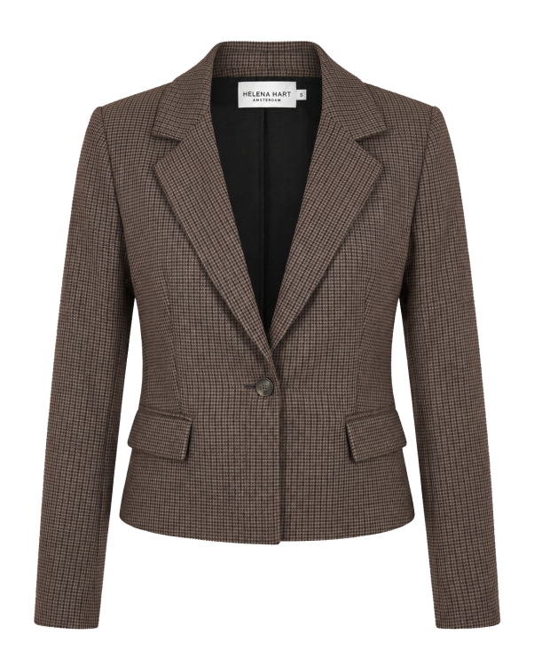 7963 - Blazer Cropped Lano G. wales choco