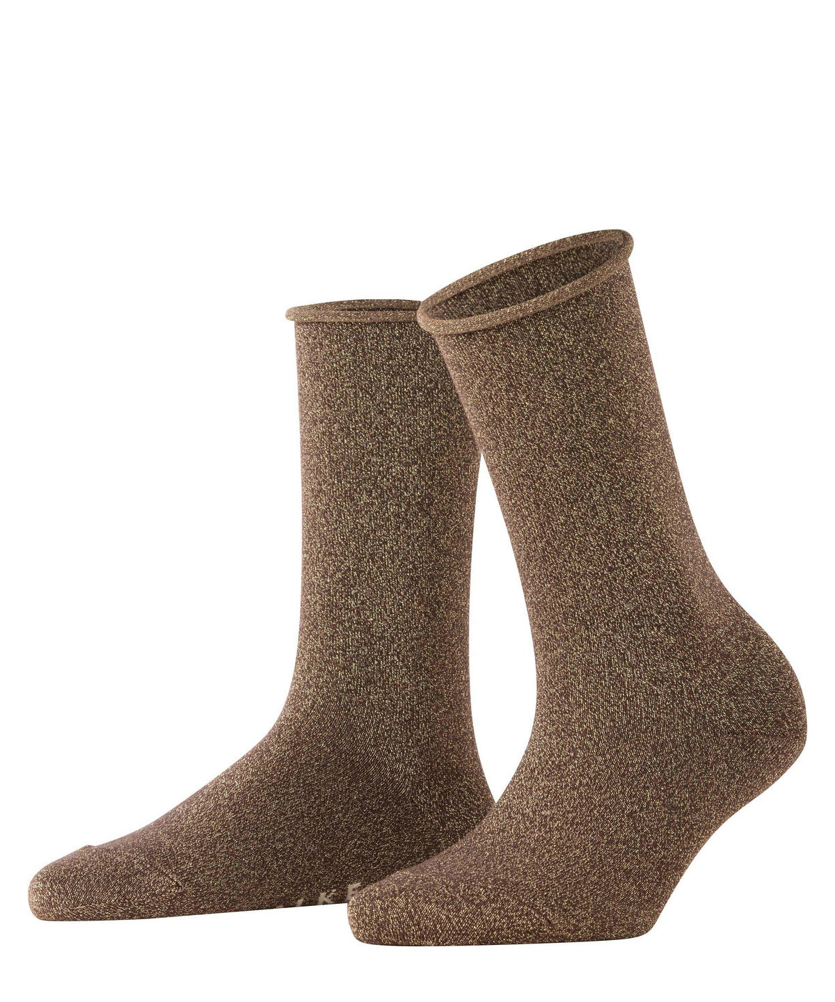 Shiny Dames Sokken dark brown