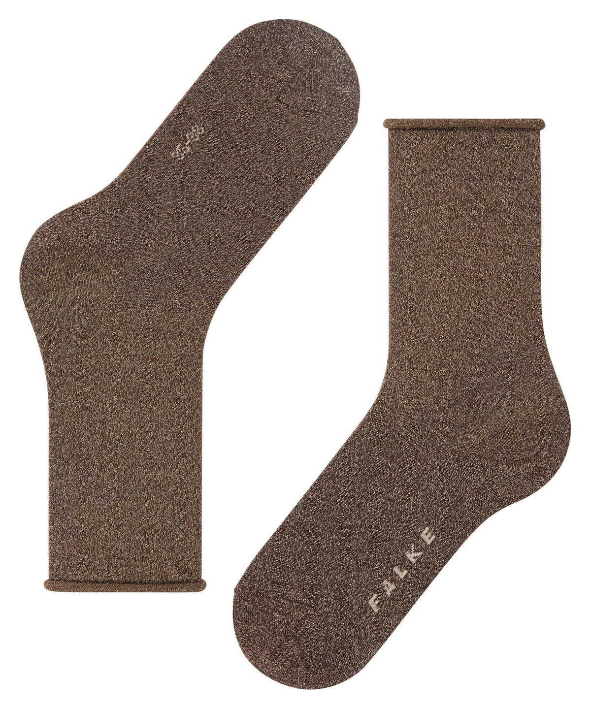 Shiny Dames Sokken dark brown