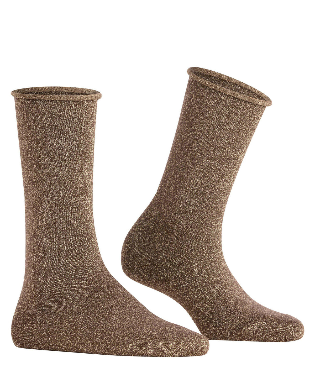 Shiny Dames Sokken dark brown