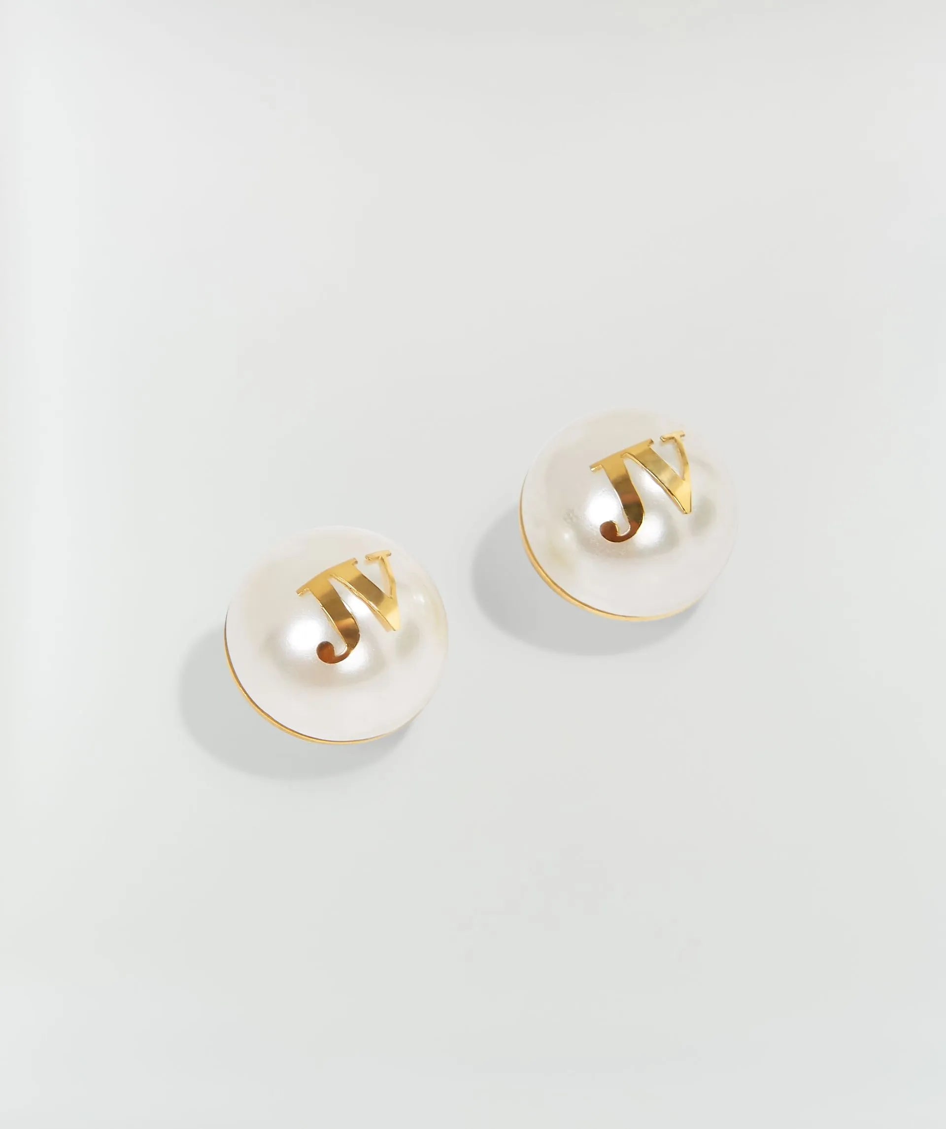 CHRYSTAL oorbellen met logo - antique gold