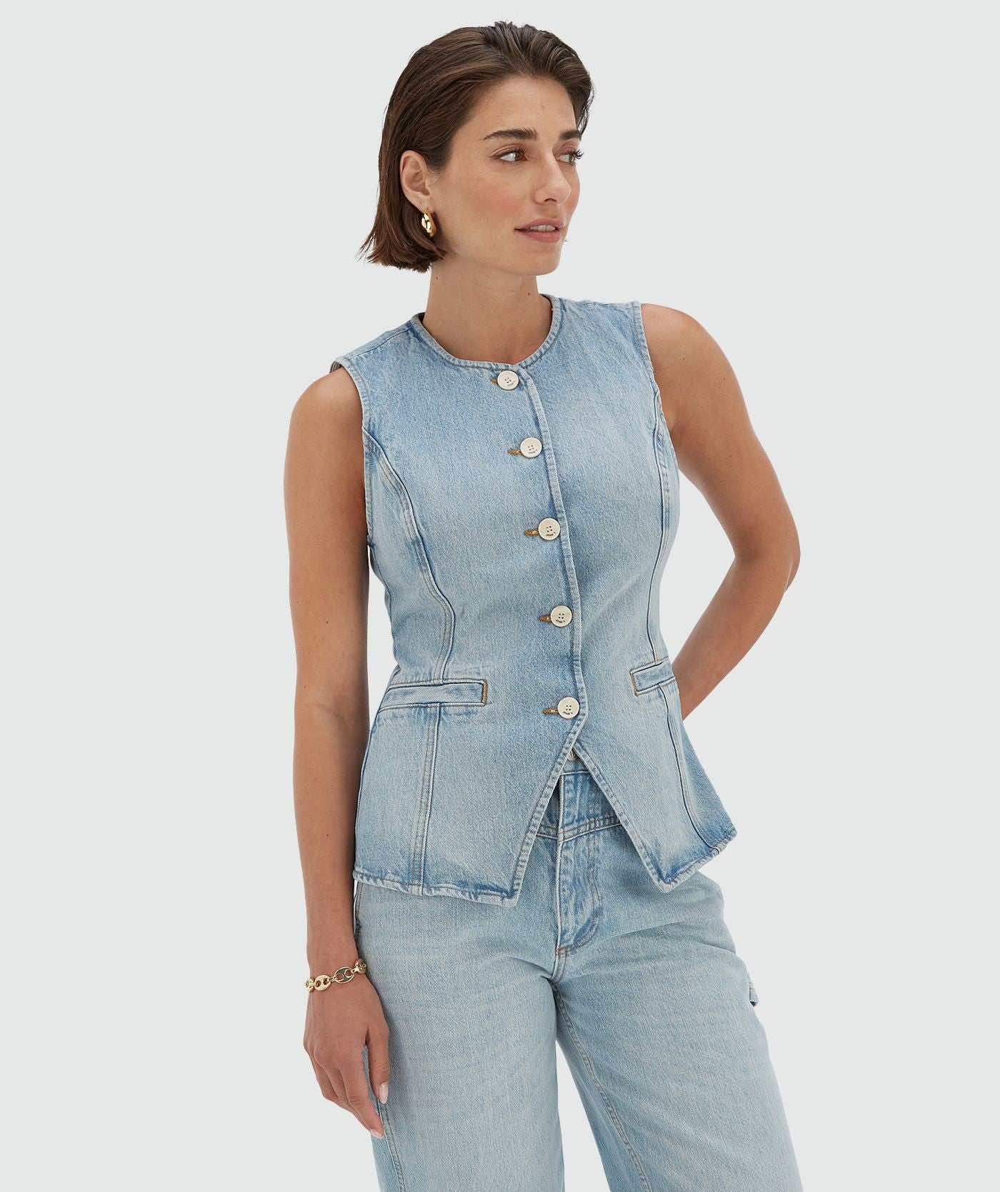 MASON mid rise tapered fit jeans - blue denim