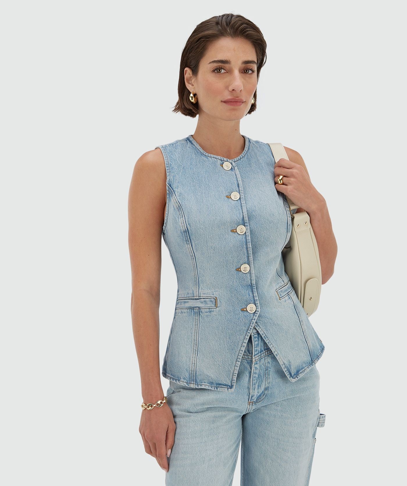 MASON mid rise tapered fit jeans - blue denim