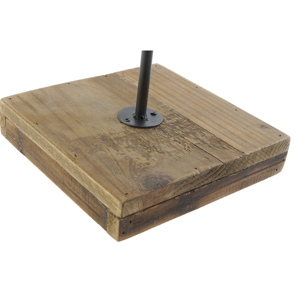 PORTAVELA METAAL MADERA 20X20X51 HOJA NEGRO