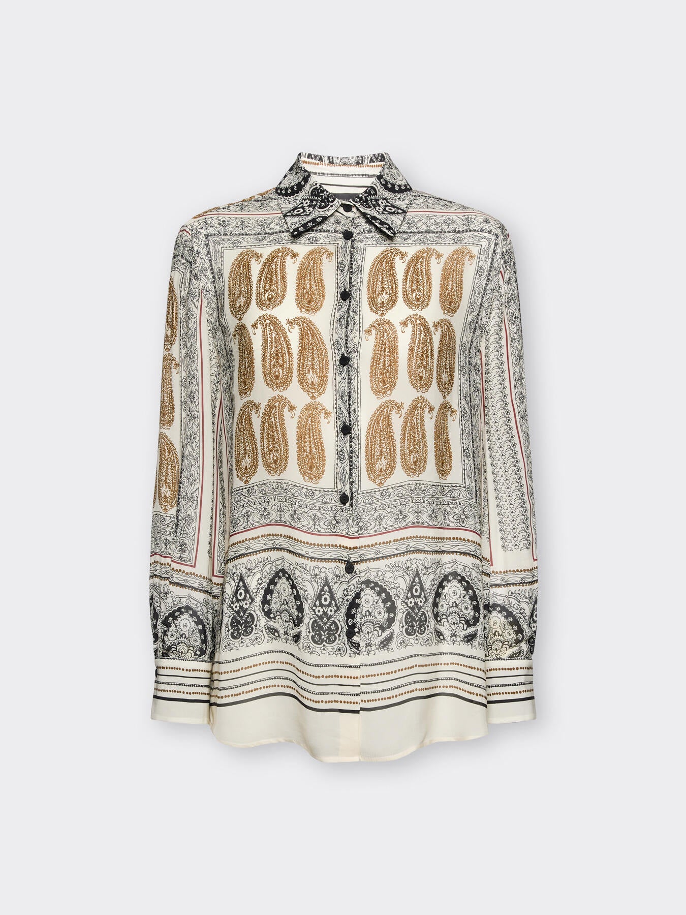 Bedrukte viscose blouse - Multi Caramel