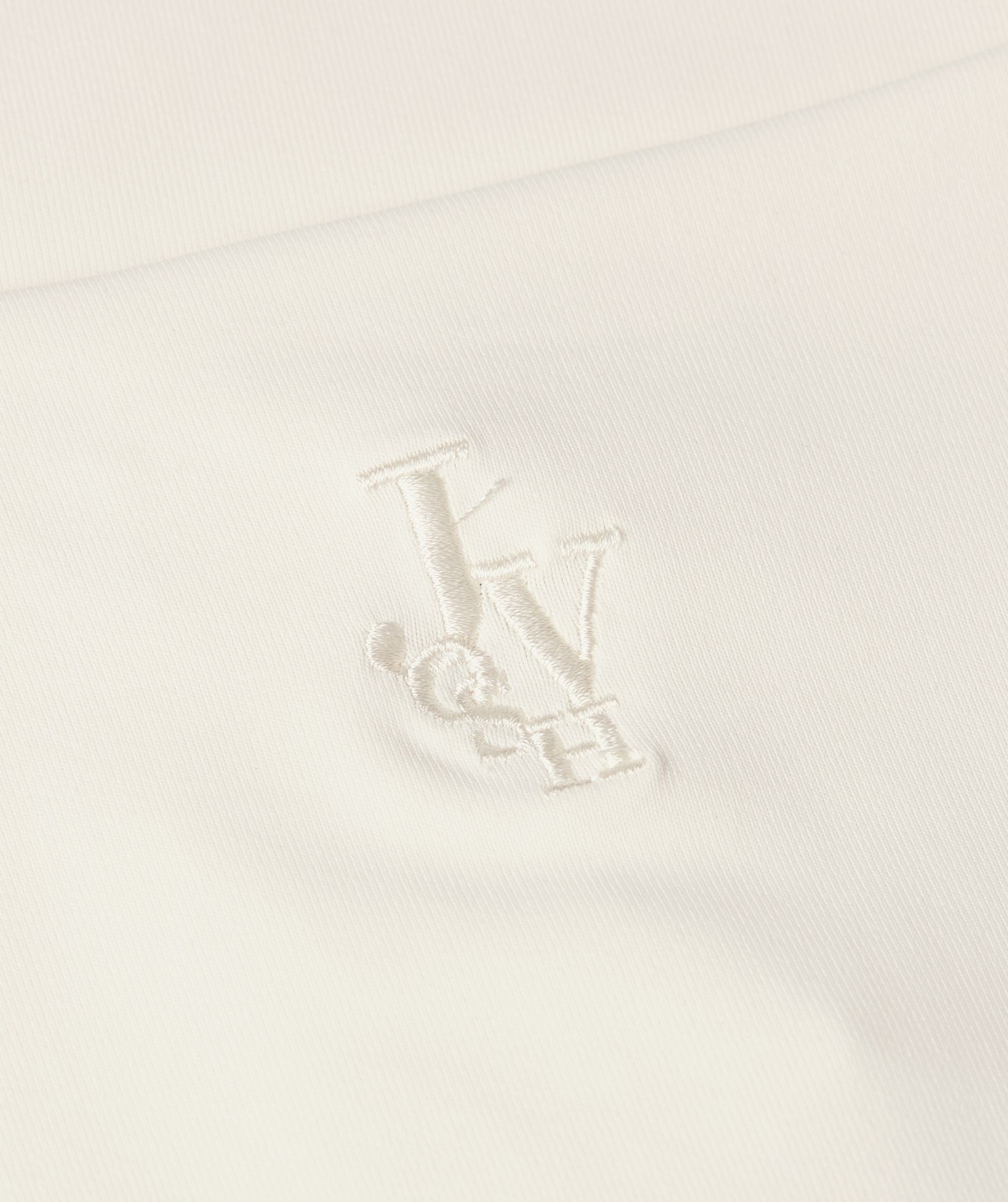 JV LINDE slim fit top - creme white