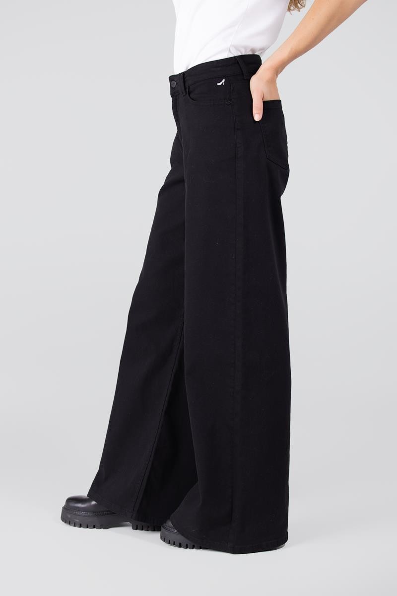 Darling wide leg jeans | Zwart denim