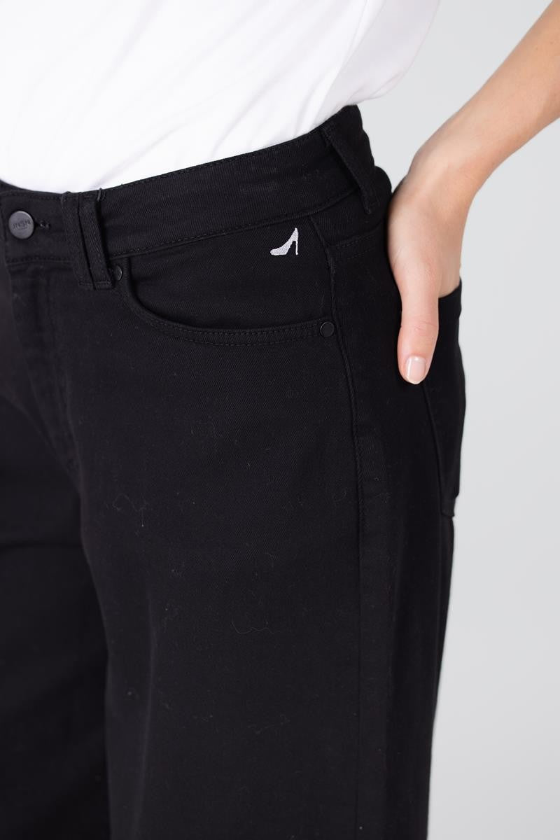Darling wide leg jeans | Zwart denim