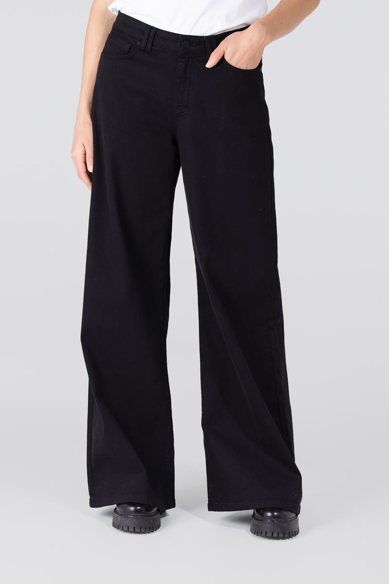Darling wide leg jeans | Zwart denim