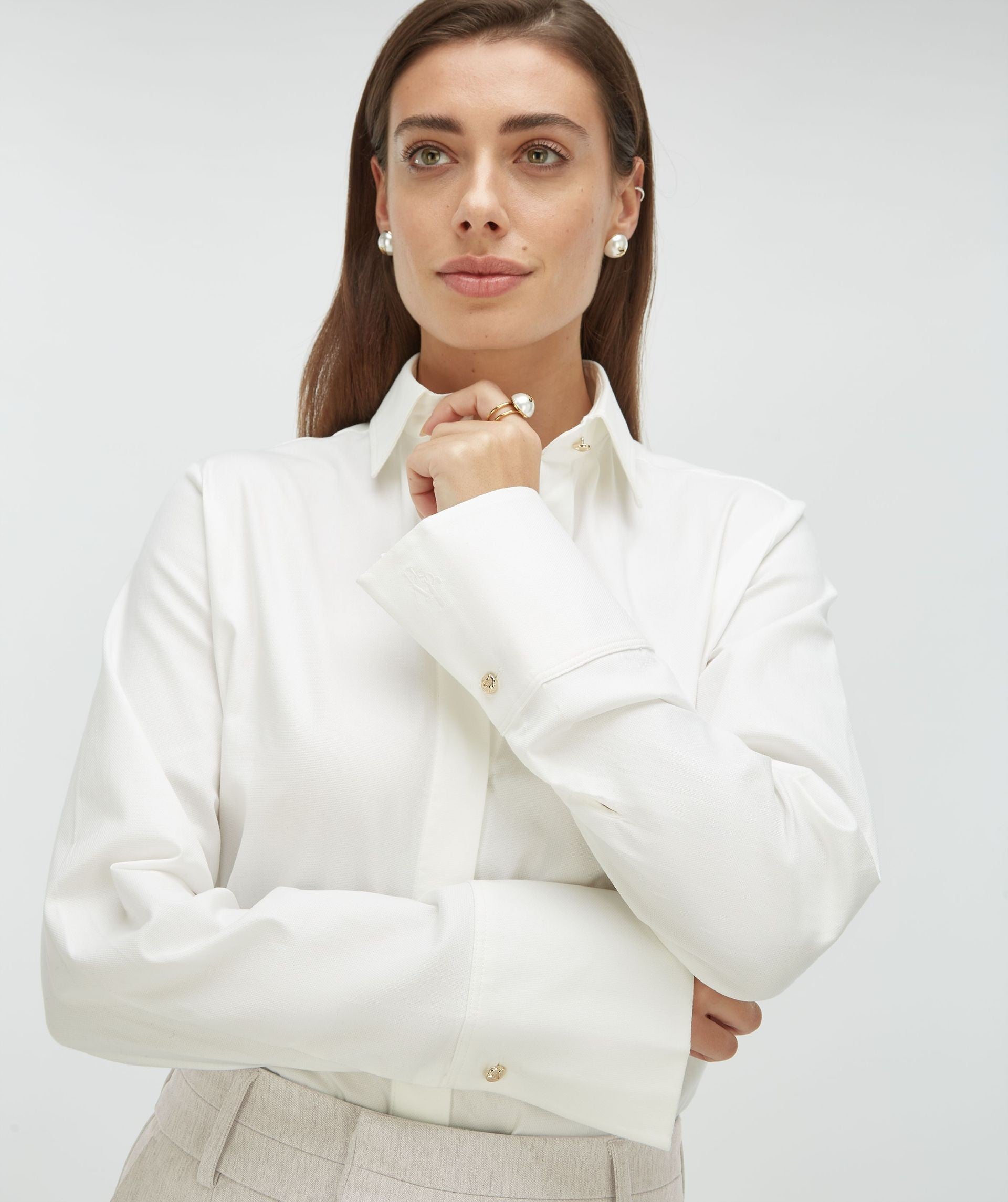 JV ILSE blouse met loose fit - off white