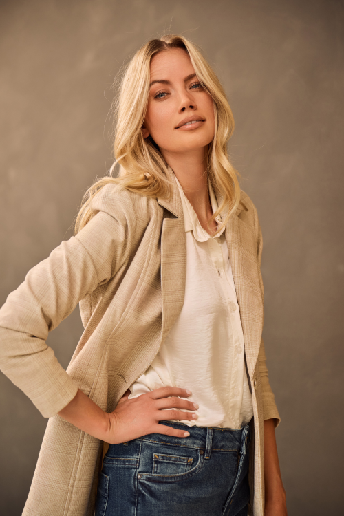 7644 - BLAZER ZIGGY RUIT LUREX - SAND