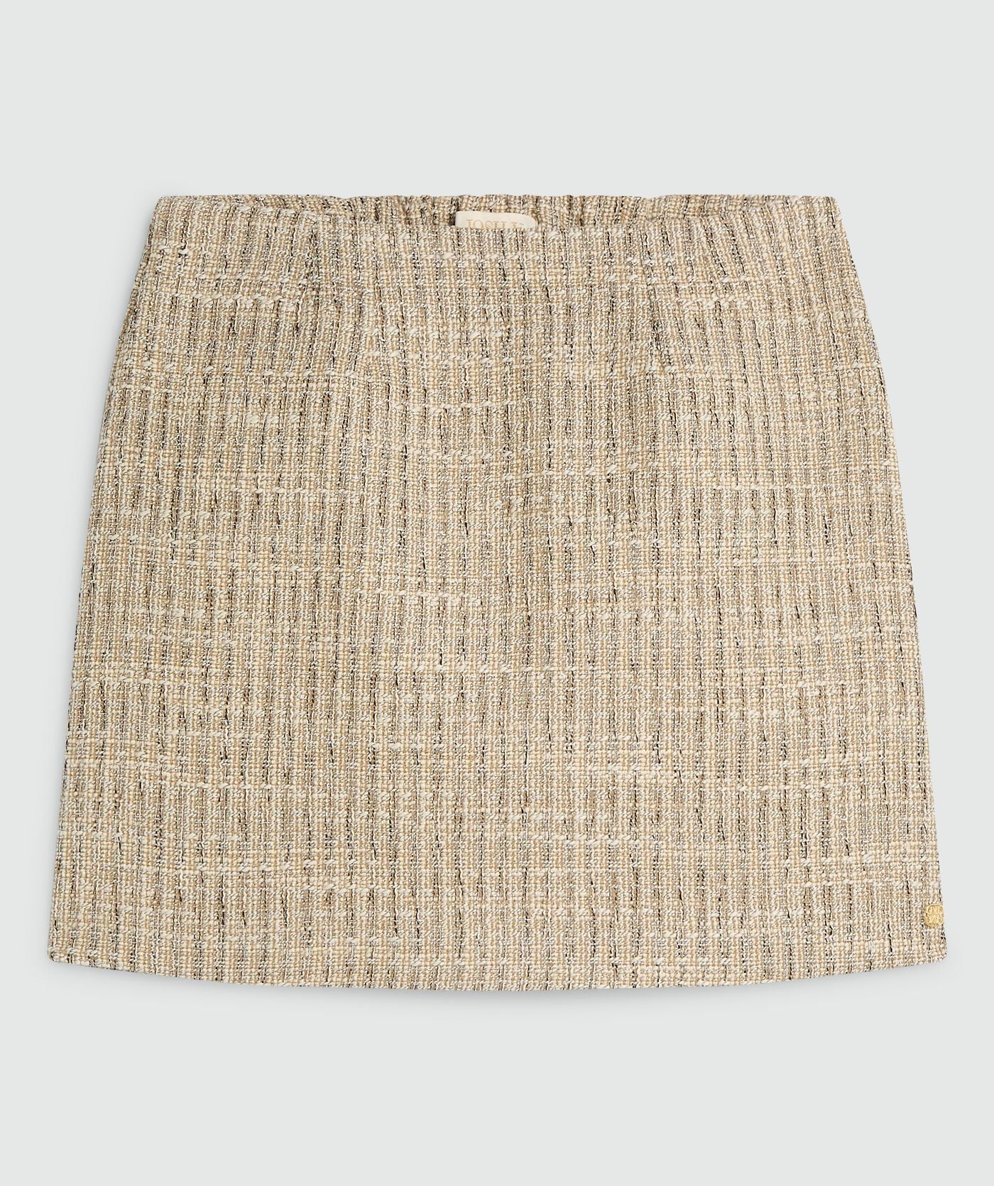 ETTA high waisted rok met lurex - light ecru