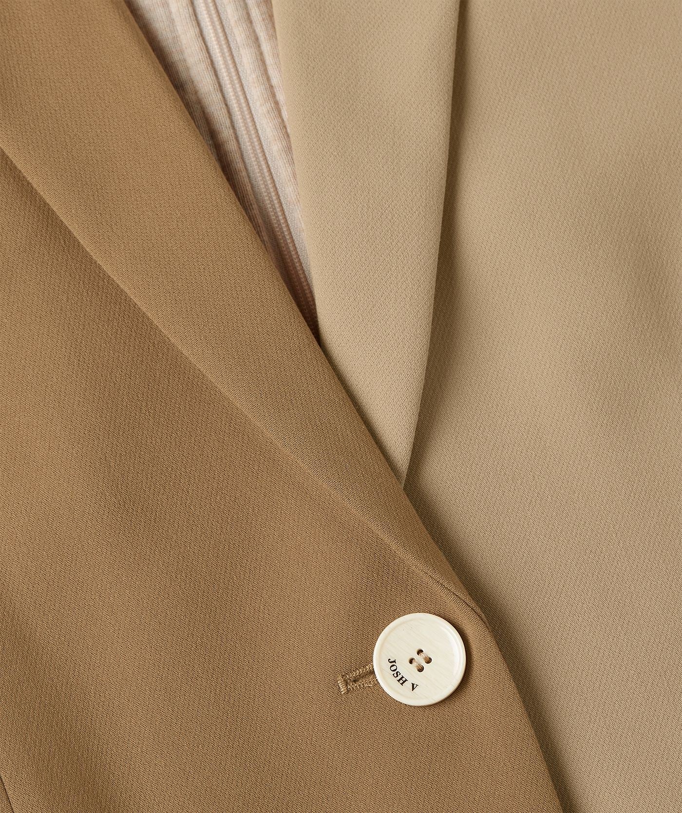 SUUS HOODIE oversized two-tone blazer - khaki light camel