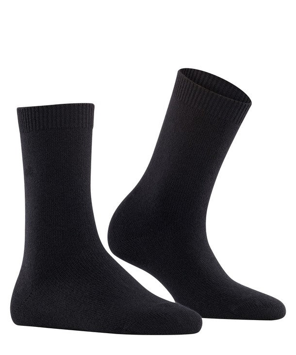 Falke Cosy Wool Damessokken zwart (47548, kleur 3009 black)