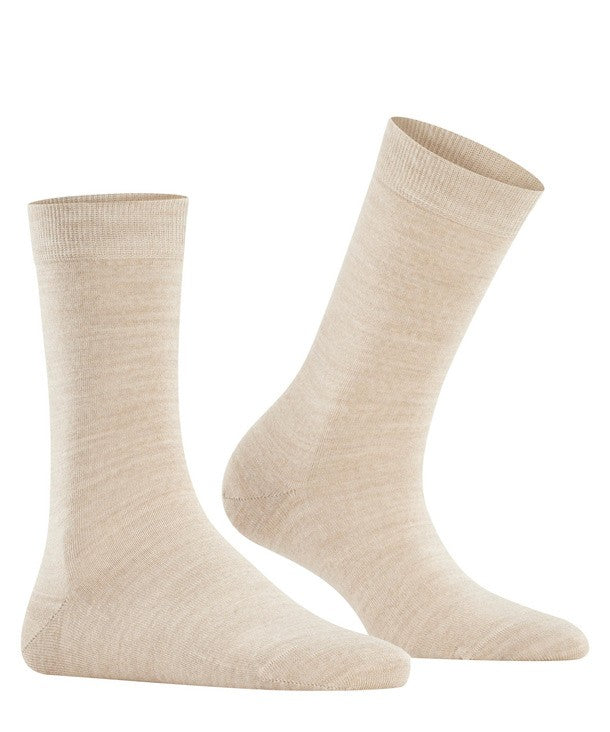 FALKE Softmerino Damessokken linnen melange (47488/4549 Linnen melange).