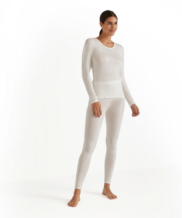 FALKE Damesshirt lange mouw Daily ClimaWool (69055/2040 off white)