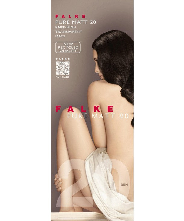 Falke Pure Matt 20 DEN Dames Kniekousen brenda (43122/5179 brenda/donkerbruin)