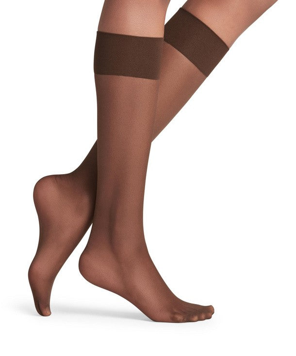 Falke Pure Matt 20 DEN Dames Kniekousen brenda (43122/5179 brenda/donkerbruin)
