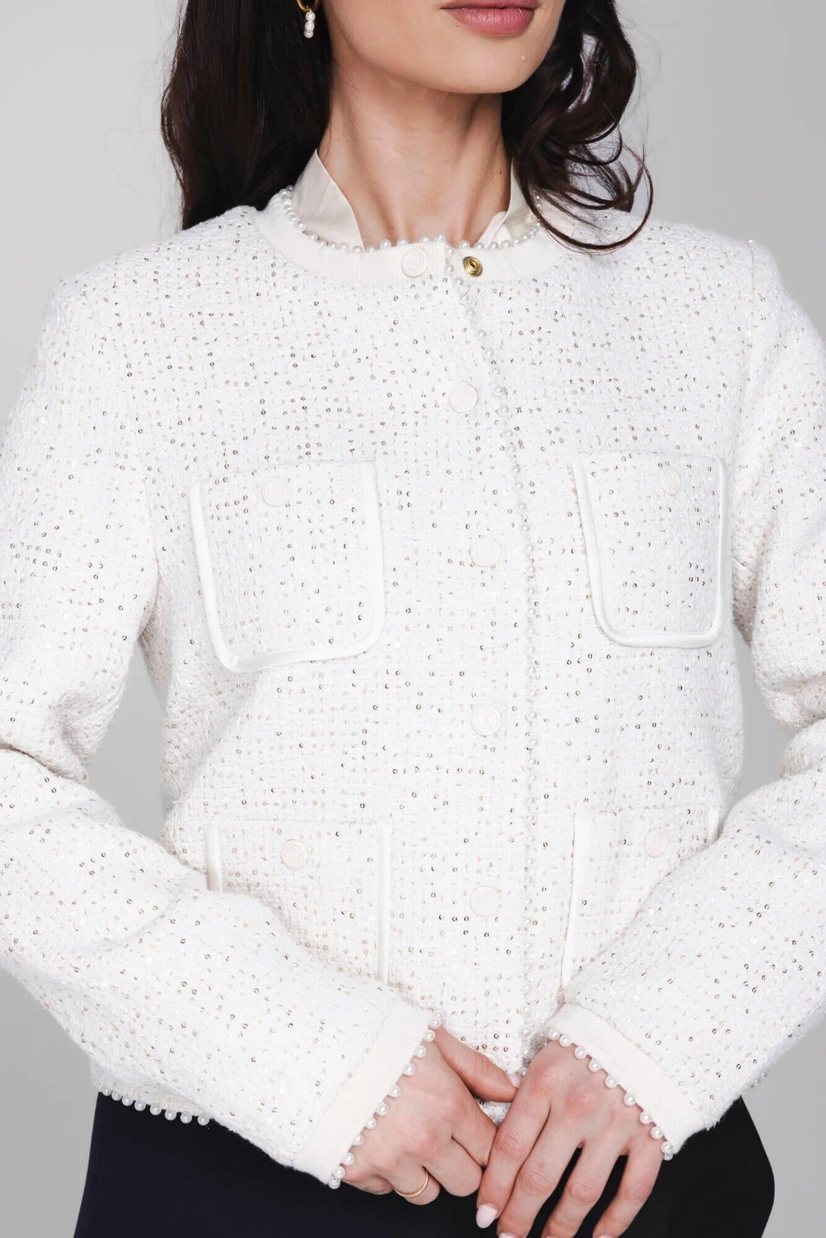 Nova Cardigan - Off White Sparkle