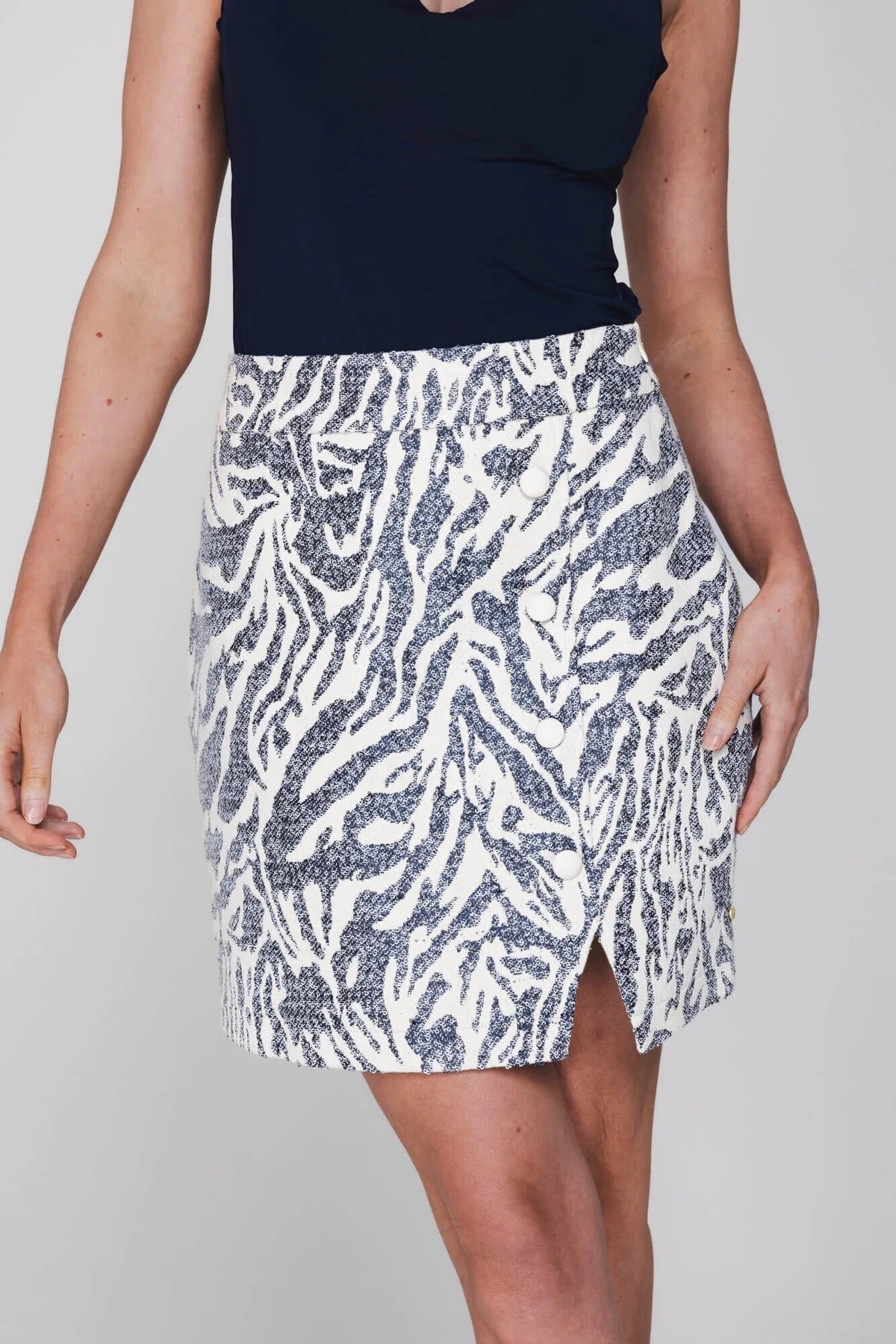 Vera Skirt - Blue Capri