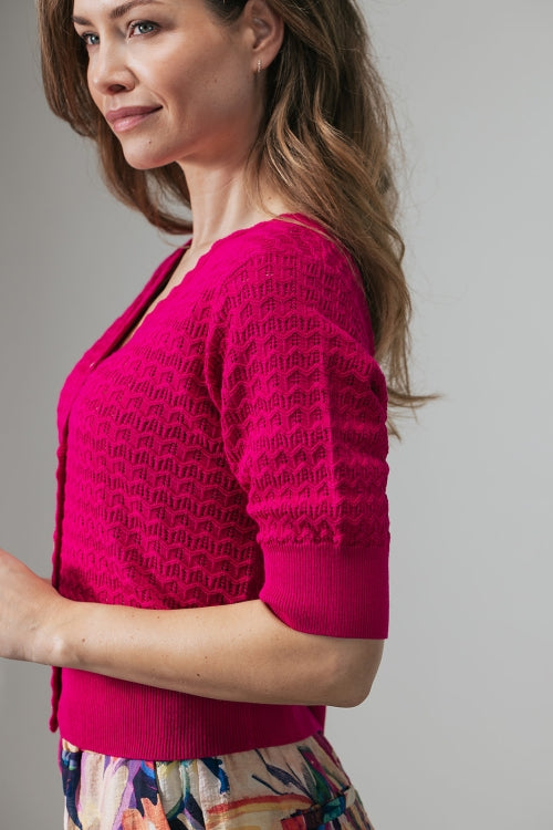LabeL Dot Vest Kim – Fuchsia