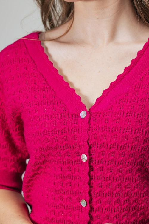 LabeL Dot Vest Kim – Fuchsia