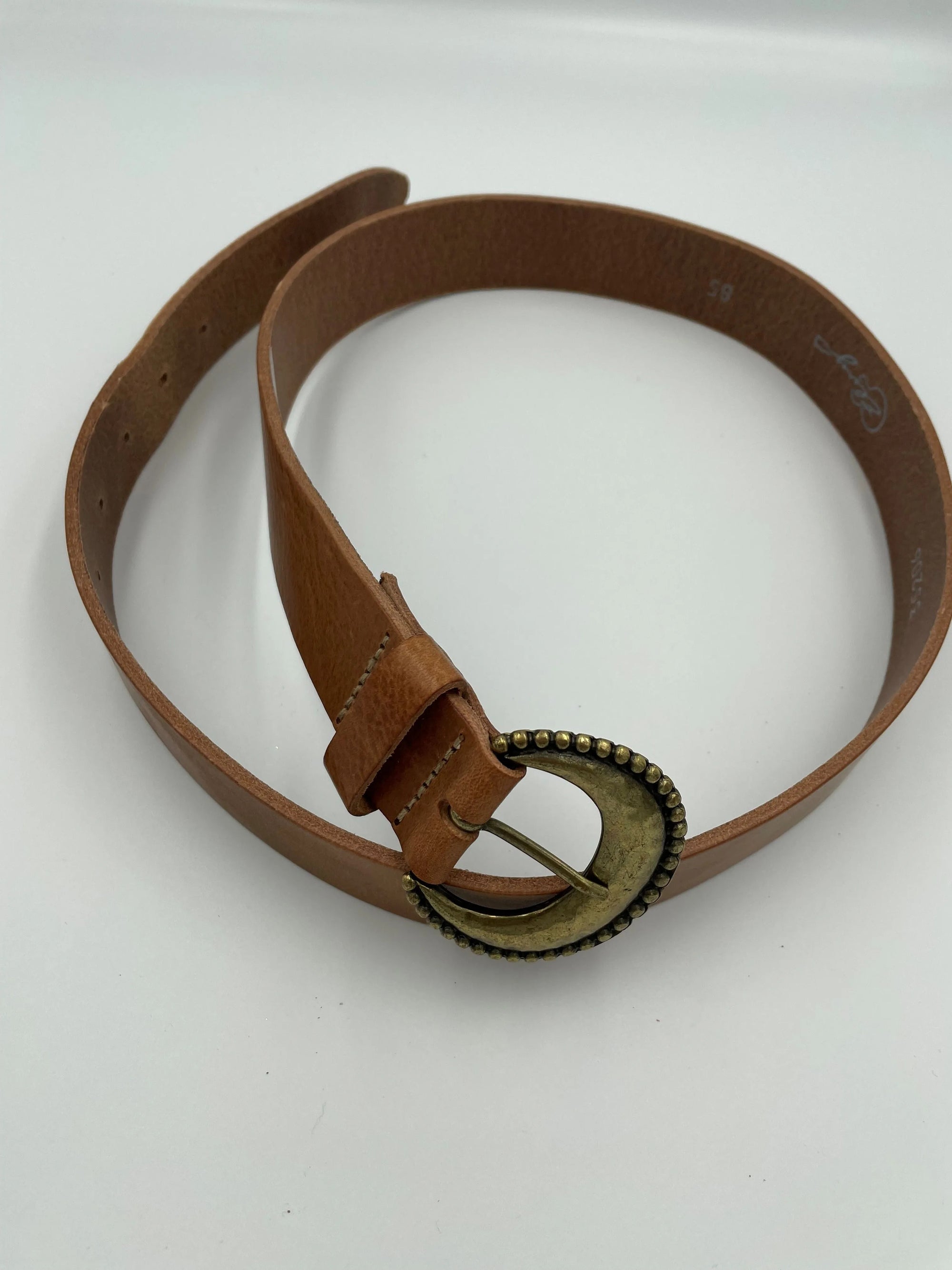 RIEM CRESCENT BELT NATURAL GOLD